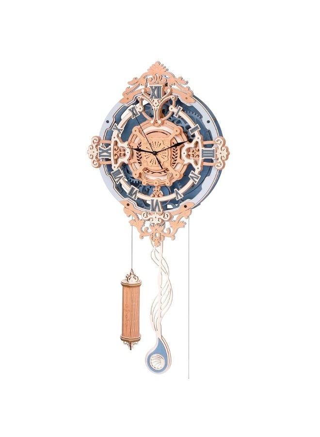 ROKR 3D Puzzles for Adults Vintage Wooden Pendulum Clock Kits 12