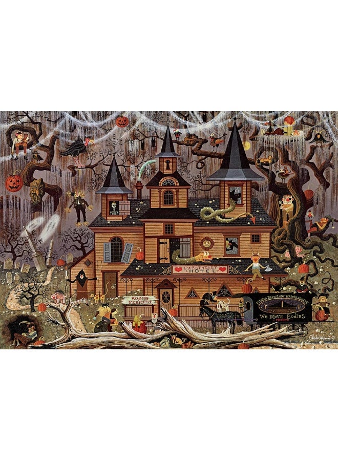 Buffalo Games - Charles Wysocki - Trick or Treat Hotel - 500 Piece Jigsaw Puzzle