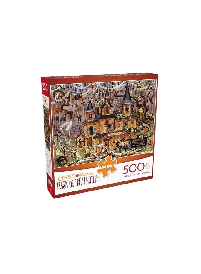 Buffalo Games - Charles Wysocki - Trick or Treat Hotel - 500 Piece Jigsaw Puzzle