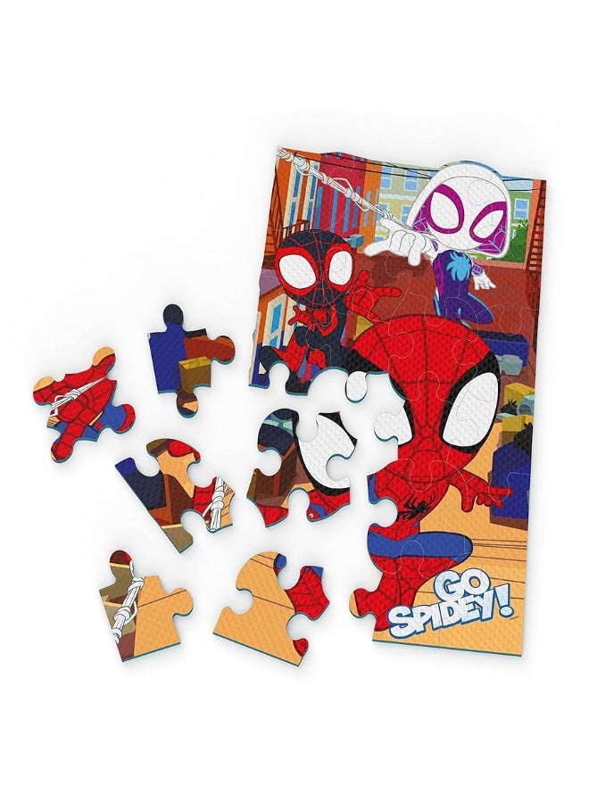 Marvel 25Piece Jigsaw Foam Squishy Puzzle Go Spidey Disney Junior Spidey and his Amazing Friends Show for Kids Ages 4 and up