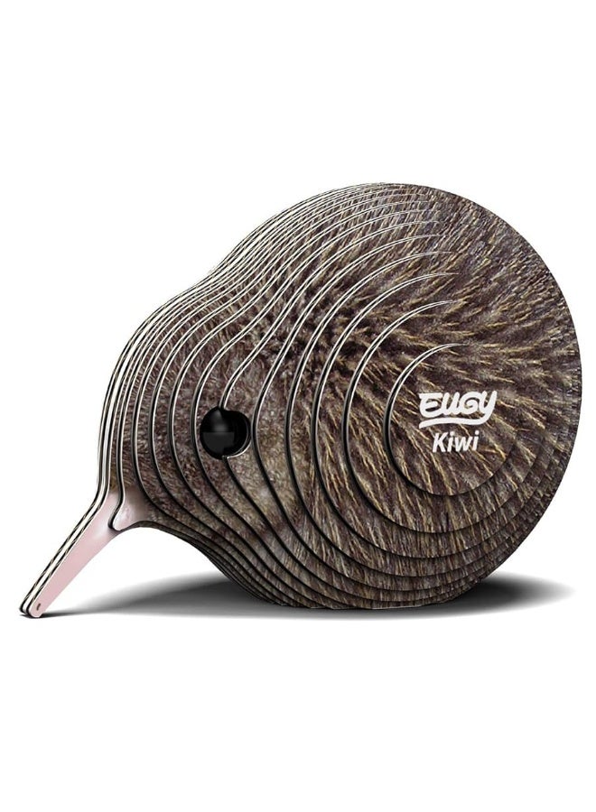 Eugy Kiwi Bird 3D Puzzle - 24 Piece Eco-Friendly Educational Toy Puzzle for Boys, Girls & Kids Ages 6+