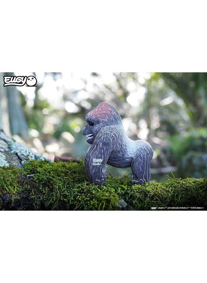 Eugy Gorilla 3D Puzzle, 32 Piece Eco-Friendly Educational Toy Puzzles for Boys, Girls & Kids Ages 6+