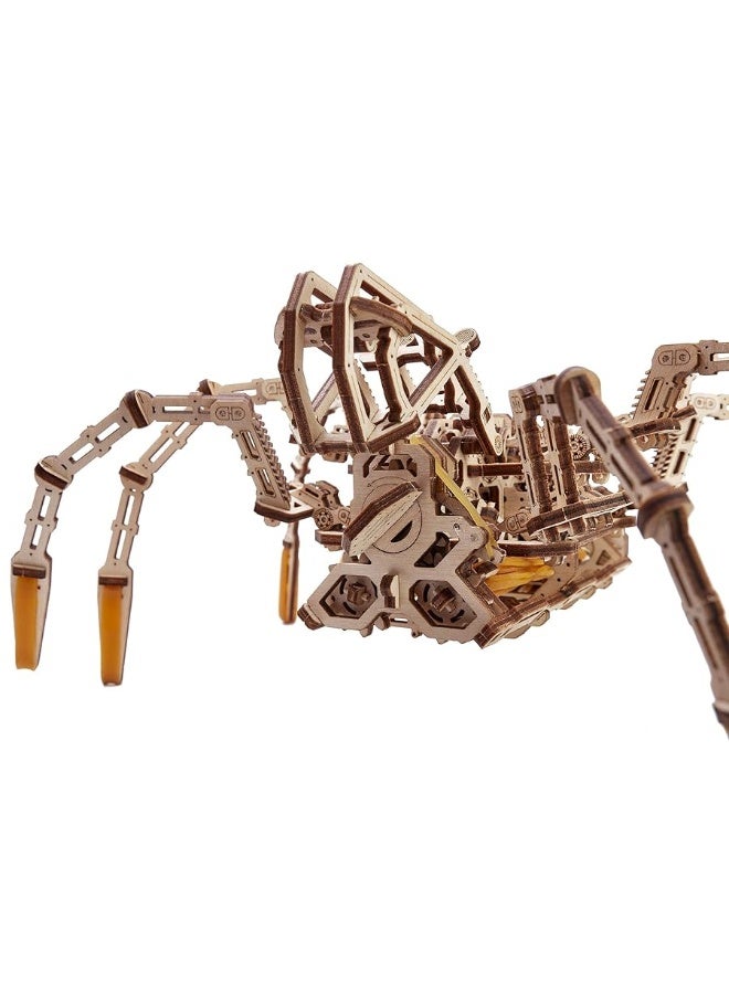 Wood Trick Mechanical Spider 3D Wooden Puzzle - Runs up to 7 feet - Wooden Model Kit for Adults and Kids to Build