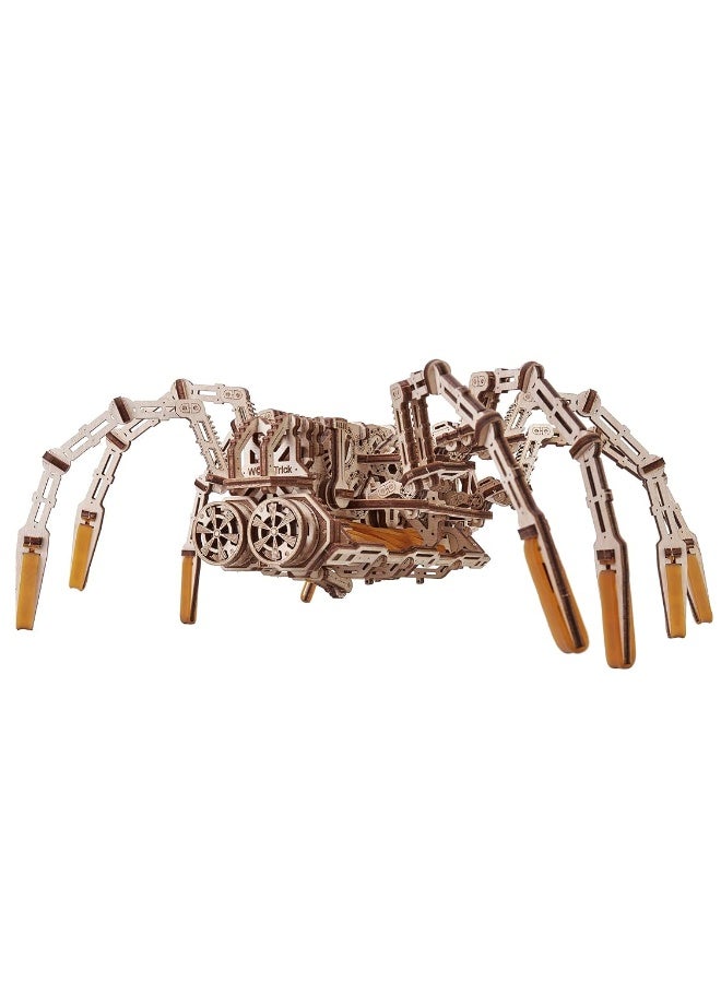 Wood Trick Mechanical Spider 3D Wooden Puzzle - Runs up to 7 feet - Wooden Model Kit for Adults and Kids to Build