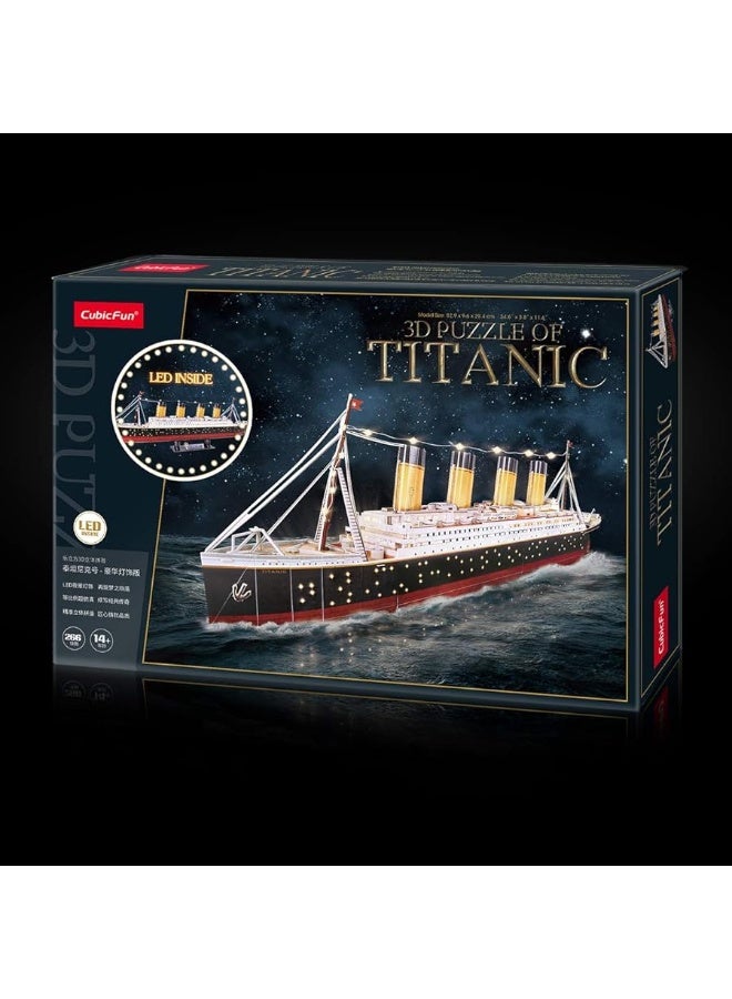 3D Puzzles for Adults - LED Titanic 35'' Large Ship - New Home Desk Decor - House Warming, Wedding, Anniversary, Valentines Day Teacher Gifts for Him Her