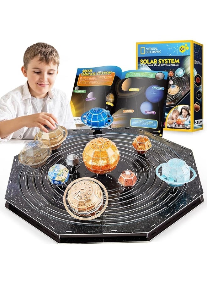 CubicFun Toys for Kids 8-12, 3D Puzzles for Kids National Geographic Movable Solar System for Kids STEM Toys Solar System Project Kit, Arts Crafts for Kids for Kids Ages 8-13 Boy Girl