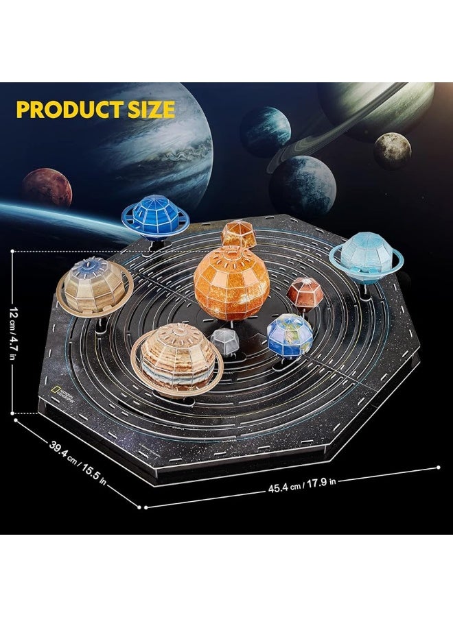 CubicFun Toys for Kids 8-12, 3D Puzzles for Kids National Geographic Movable Solar System for Kids STEM Toys Solar System Project Kit, Arts Crafts for Kids for Kids Ages 8-13 Boy Girl