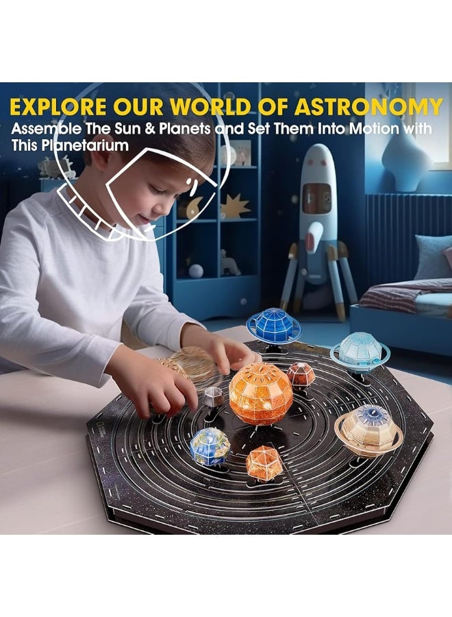 CubicFun Toys for Kids 8-12, 3D Puzzles for Kids National Geographic Movable Solar System for Kids STEM Toys Solar System Project Kit, Arts Crafts for Kids for Kids Ages 8-13 Boy Girl