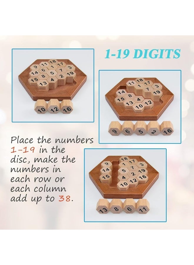 Wooden Logic Puzzle Brain Teasers Intellectual Toy Number Puzzle