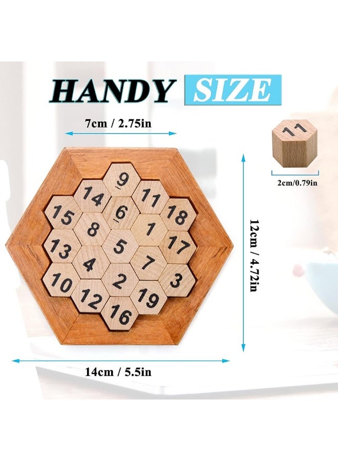 Wooden Logic Puzzle Brain Teasers Intellectual Toy Number Puzzle