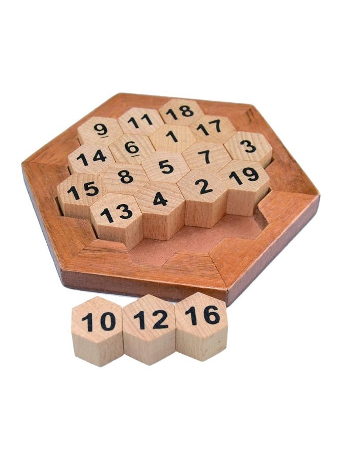 Wooden Logic Puzzle Brain Teasers Intellectual Toy Number Puzzle