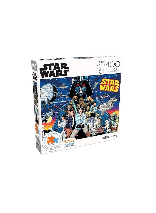 Buffalo Games - Star Wars - Star Wars â€“ Comic Pinball Art - 400 Piece Jigsaw Puzzle for Families Challenging Puzzle Perfect for Game Nights