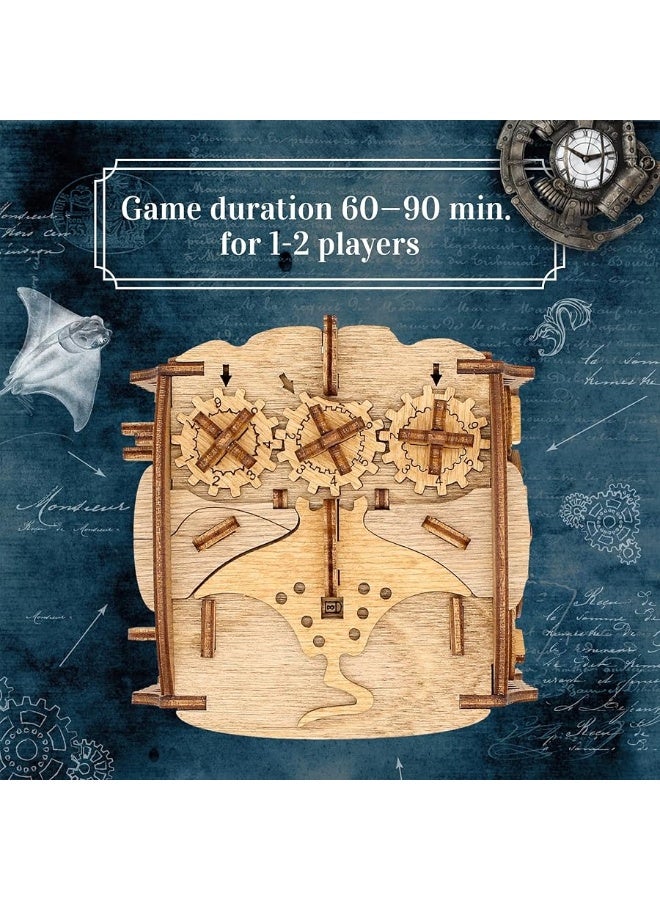 iDventure Cluebox - Captain's Nemo Nautilus - Escape Room Game - Puzzle Box - Sequential 3D Puzzle for Adults - Brain Teaser - Birthday Gift Gadget for Men and Women - Money Box