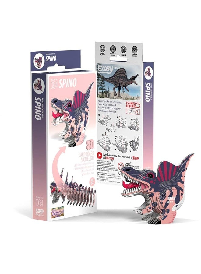 Eugy Spinosaurus Dinosaur 3D Puzzle, 24 Piece Eco-Friendly Educational Toy Puzzles for Boys, Girls & Kids Ages 6+