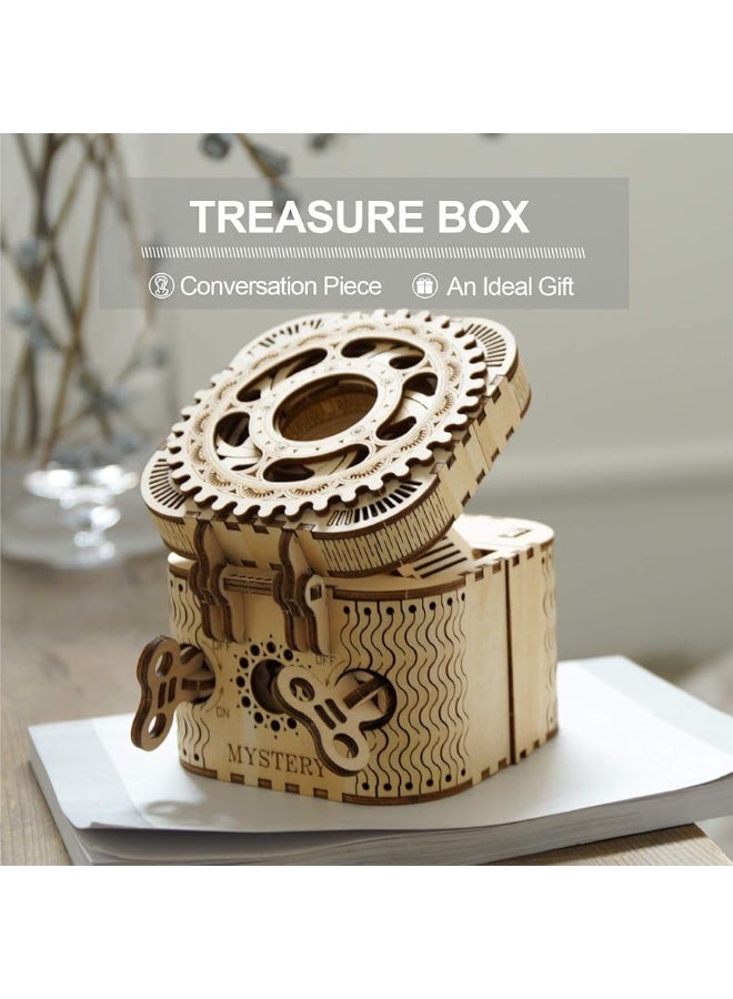 ROKR 3D Wooden Puzzle Password Box Model Kits for Adults and Teens to Build Combination Lock Mechanism Christmas/Birthday