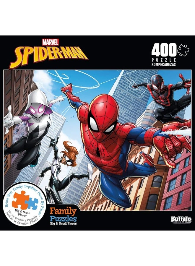 Buffalo Games - Marvel - Web Spinning - 400 Piece Jigsaw Puzzle for Families Challenging Puzzle Perfect for Game Nights