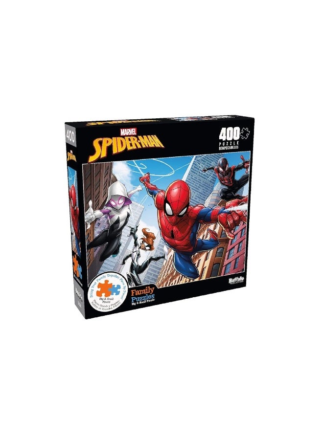 Buffalo Games - Marvel - Web Spinning - 400 Piece Jigsaw Puzzle for Families Challenging Puzzle Perfect for Game Nights