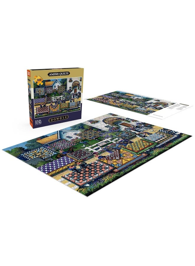 Buffalo Games  Dowdle  Amish Quilts  300 Piece Jigsaw Puzzle for Adults Challenging Puzzle Perfect for Game Nights  Finished Puzzle Size is 2125 x 1500