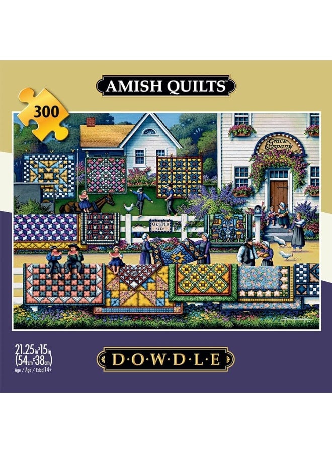 Buffalo Games  Dowdle  Amish Quilts  300 Piece Jigsaw Puzzle for Adults Challenging Puzzle Perfect for Game Nights  Finished Puzzle Size is 2125 x 1500