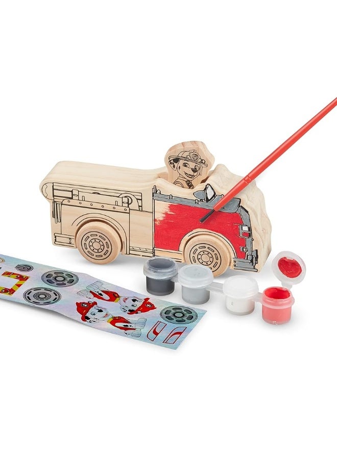 Melissa & Doug PAW Patrol Wooden Vehicles Craft Kit - 3 Decorate Your Own Vehicles, 3 Play Figures