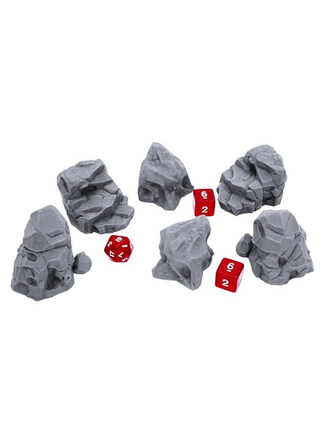 EnderToys Stone Boulder Bundle, Terrain Scenery for Tabletop 28mm Miniatures Wargame, 3D Printed and Paintable