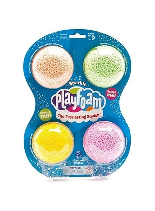 Educational Insights Playfoam Sparkle 4-Pack, Fidget, Sensory Toy, Easter Basket Stuffers for Kids, Gift for Kids Ages 3+