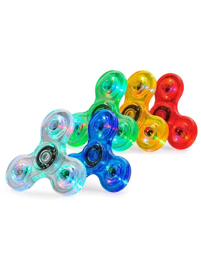 FIGROL 5 Pack Fidget Spinnersï½œLED Light Up Fidget Spinners for Childrenï½œParty Favorsï½œGoodie Bag Stuffers Birthday Gifts Classroom Prizes