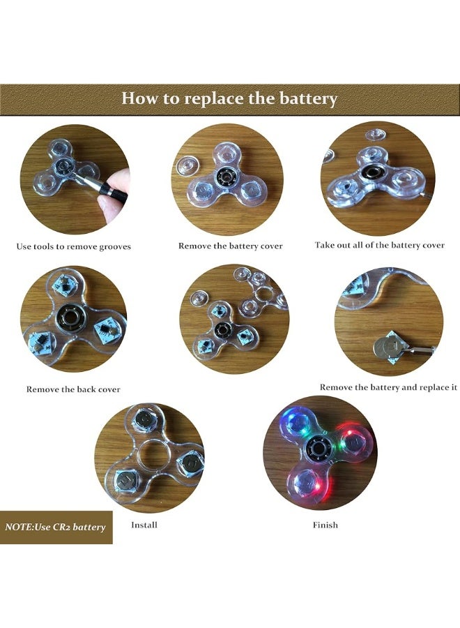 FIGROL 5 Pack Fidget Spinnersï½œLED Light Up Fidget Spinners for Childrenï½œParty Favorsï½œGoodie Bag Stuffers Birthday Gifts Classroom Prizes
