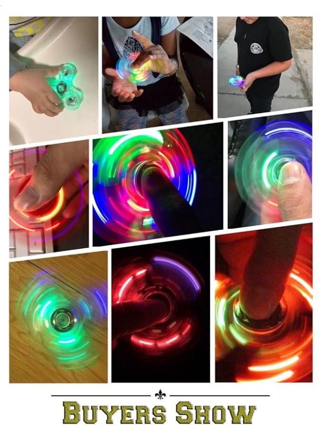 FIGROL 5 Pack Fidget Spinnersï½œLED Light Up Fidget Spinners for Childrenï½œParty Favorsï½œGoodie Bag Stuffers Birthday Gifts Classroom Prizes