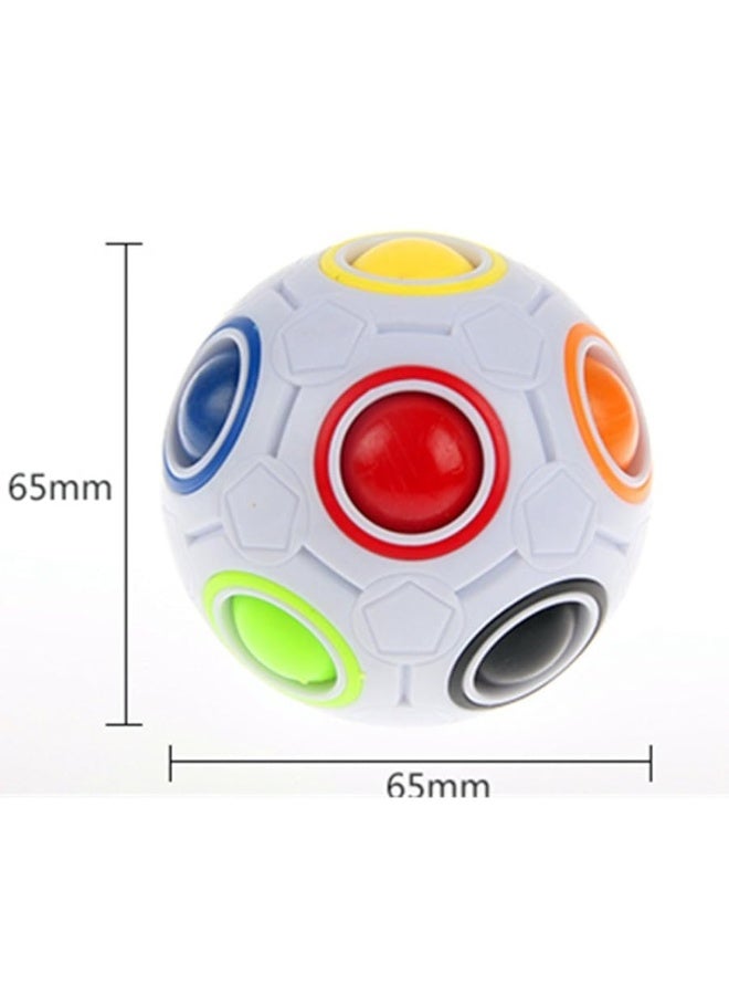 Cuberspeed Bundle 2 pcs Magic Rainbow Ball Fidget Toy Puzzle Magic Rainbow Ball Puzzle Fun Fidget