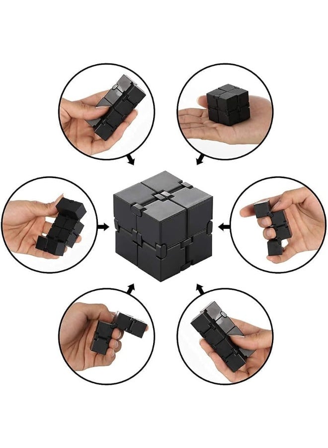 Infinity Cube Sensory Fidget Toy, EDC Fidgeting Game for Kids and Adults, Cool Mini Gadget Best for Stress and Anxiety Relief and Kill Time, Unique Idea That is Light on The Fingers and Hands