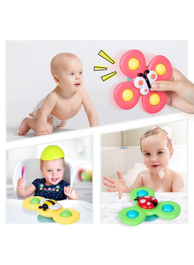 Suction Cup Spinner Toys for 1 Year Old Boy, Spinning top Baby Toys 12-18 Months, First Christmas Birthday Baby Gifts for 1 Year Old Girl, Travel Sensory Toys for Toddlers 1-3