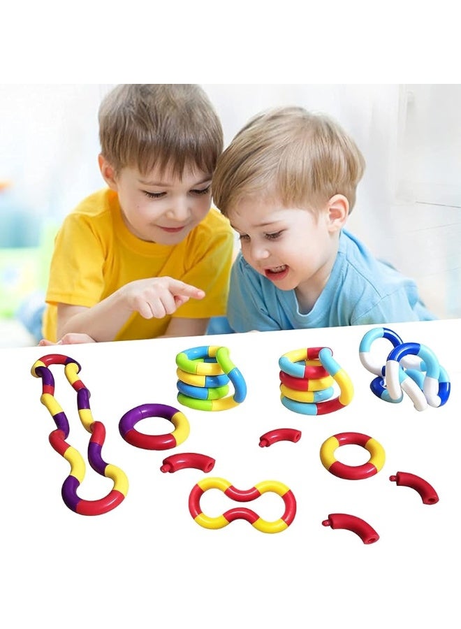 Tangles Sensory Fidget Toys  6PCS Multicolor Twisty Fidget Toys for AdultsBoysGirls for RelaxationAnxiety Stress ReliefDecompressionSqueeze Twist Chain Spinner Alternative Gift 6PCS