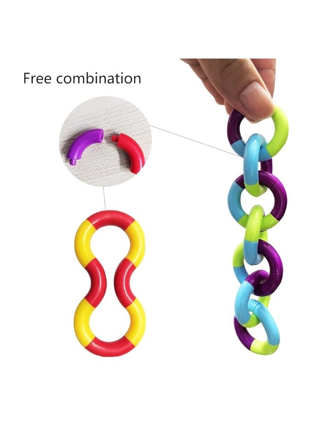 Tangles Sensory Fidget Toys  6PCS Multicolor Twisty Fidget Toys for AdultsBoysGirls for RelaxationAnxiety Stress ReliefDecompressionSqueeze Twist Chain Spinner Alternative Gift 6PCS