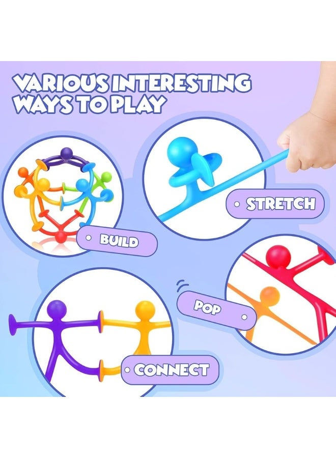 Suction Fidget Toys for Kids, 21Pcs Sensory Fidget Toys for Boys Girls, Stress Relief Desk Toys for Adults, Cars Travel Toys for Toddlers, Birthday Gifts Bulk Party Favors Kids Classroom Prize