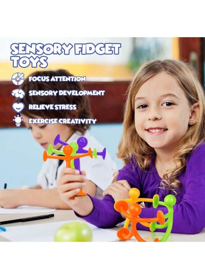 Suction Fidget Toys for Kids, 21Pcs Sensory Fidget Toys for Boys Girls, Stress Relief Desk Toys for Adults, Cars Travel Toys for Toddlers, Birthday Gifts Bulk Party Favors Kids Classroom Prize