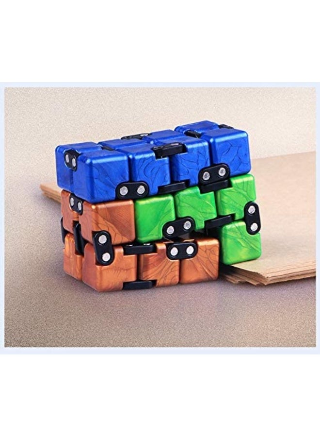 QIYI Little Golden Elephant Upgraded Infinity Cube Fidget Toy,Cool Mini Gadget Best for Stress and Anxiety Relief and Kill Time, Special Designed Texture Artistic and Fashion(Sapphire)