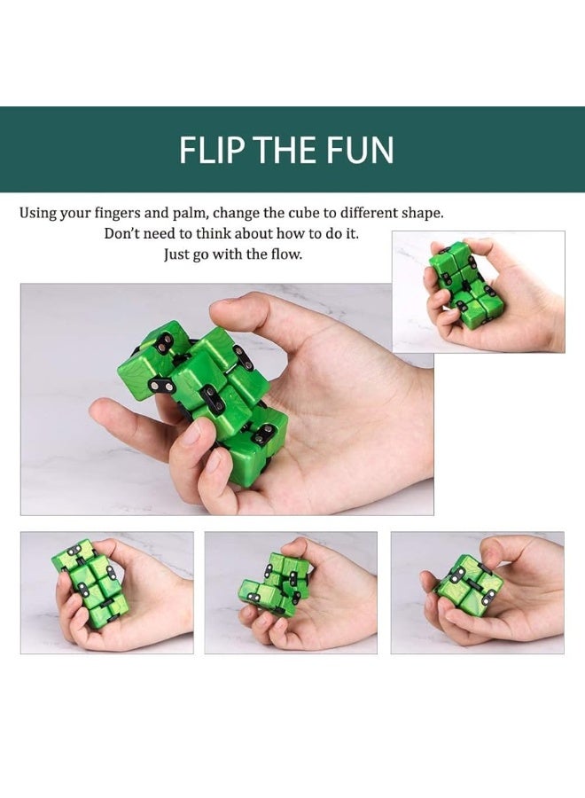 QIYI Little Golden Elephant Upgraded Infinity Cube Fidget Toy,Cool Mini Gadget Best for Stress and Anxiety Relief and Kill Time, Special Designed Texture Artistic and Fashion(Sapphire)