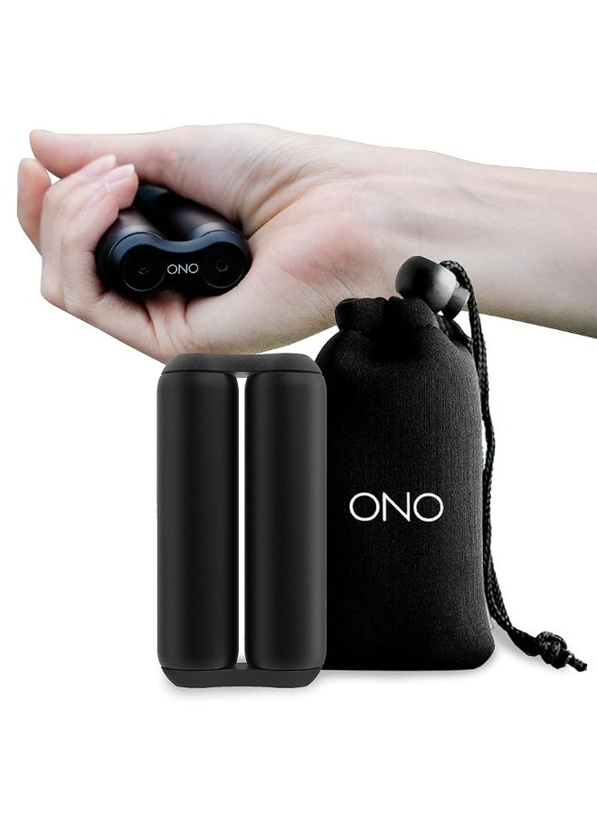 ONO Roller - Handheld Fidget Toy for Adults | Help Relieve Stress, Anxiety, Tension | Promotes Focus, Clarity | Compact, Portable Design (Full Size/Aluminum, Black)