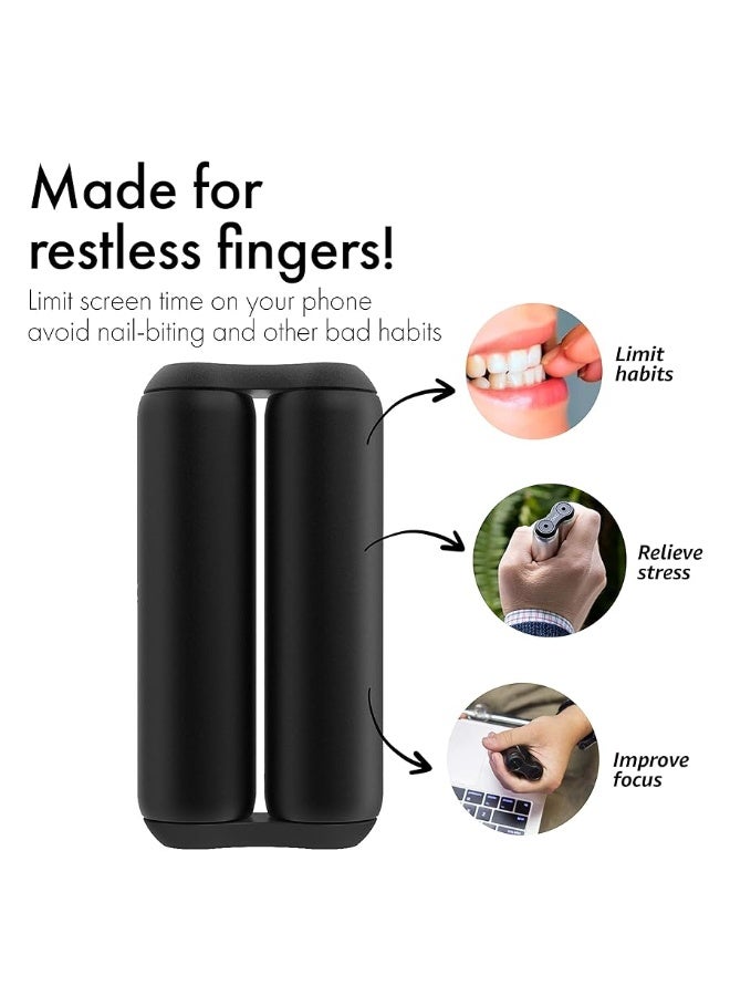 ONO Roller - Handheld Fidget Toy for Adults | Help Relieve Stress, Anxiety, Tension | Promotes Focus, Clarity | Compact, Portable Design (Full Size/Aluminum, Black)