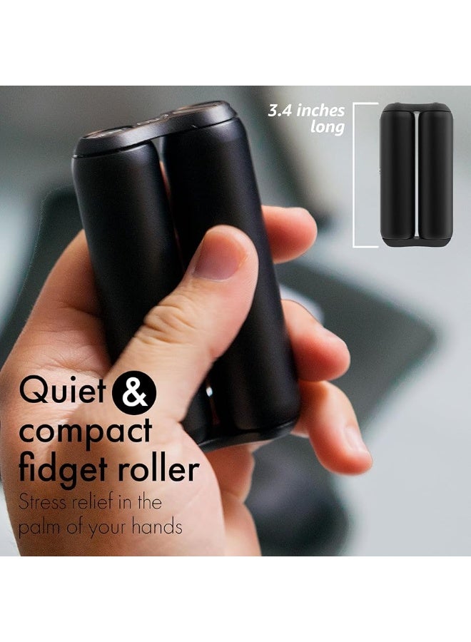 ONO Roller - Handheld Fidget Toy for Adults | Help Relieve Stress, Anxiety, Tension | Promotes Focus, Clarity | Compact, Portable Design (Full Size/Aluminum, Black)