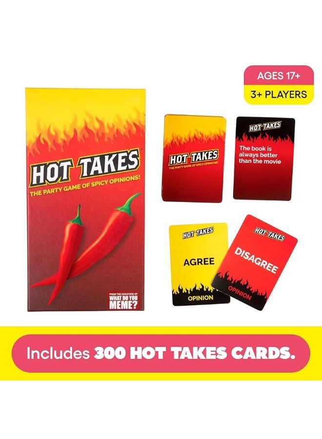 WHAT DO YOU MEME? Hot Takes - The Party Game of Spicy Opinions - Adult Party Games & Fun Gifts for Adults