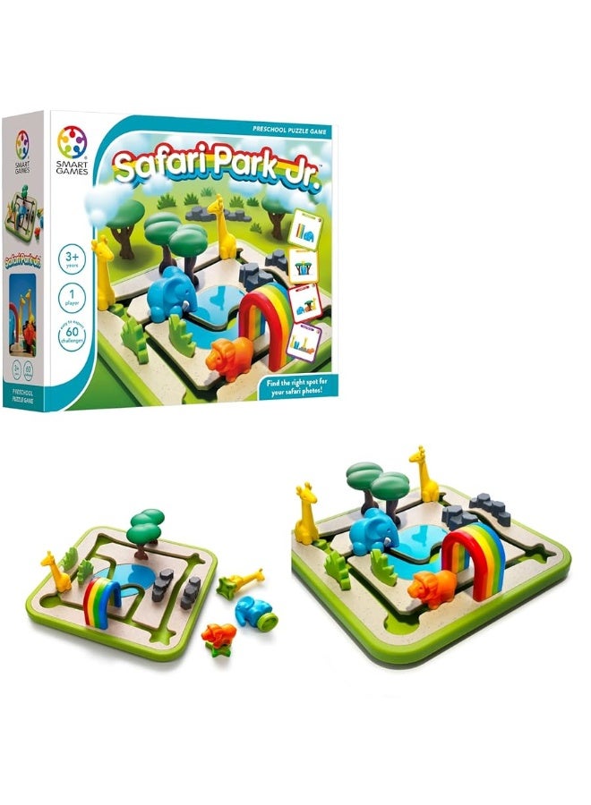 SmartGames Safari Park Jr. Preschool Puzzle Game with 60 Challenges for Ages 3 and Up