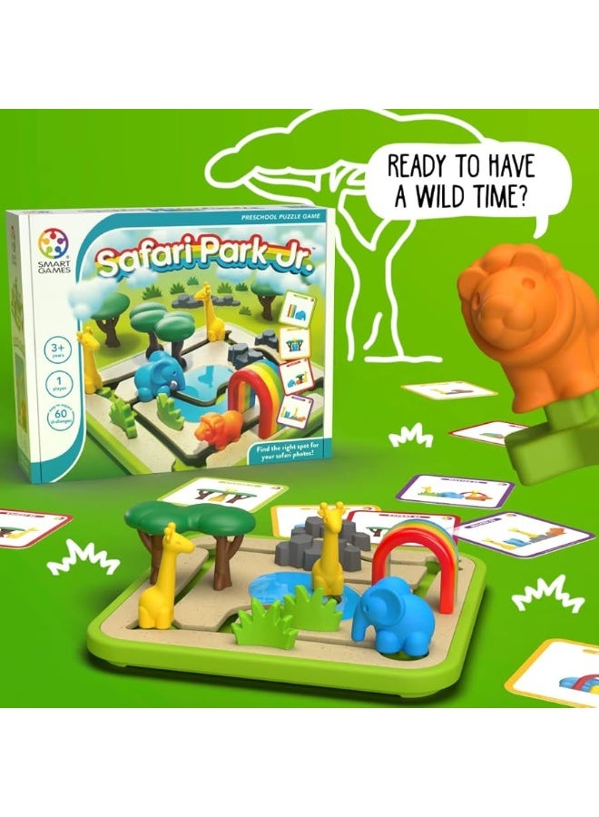 SmartGames Safari Park Jr. Preschool Puzzle Game with 60 Challenges for Ages 3 and Up