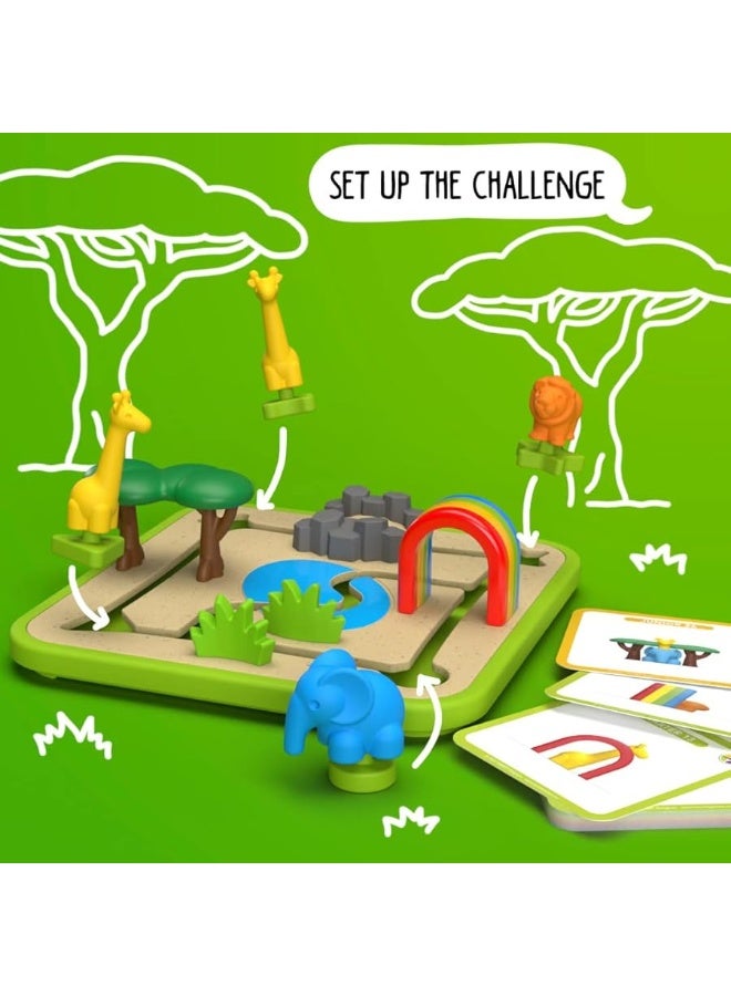 SmartGames Safari Park Jr. Preschool Puzzle Game with 60 Challenges for Ages 3 and Up