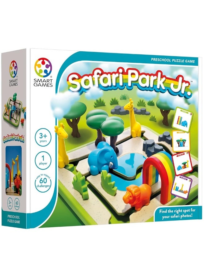 SmartGames Safari Park Jr. Preschool Puzzle Game with 60 Challenges for Ages 3 and Up