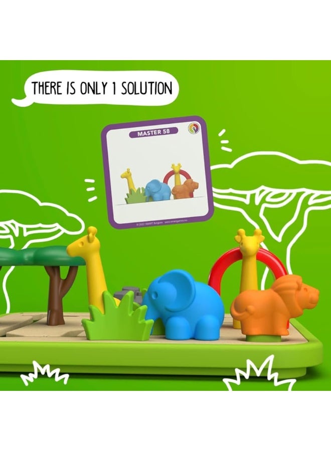 SmartGames Safari Park Jr. Preschool Puzzle Game with 60 Challenges for Ages 3 and Up