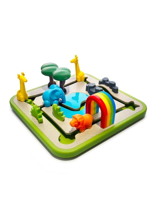 SmartGames Safari Park Jr. Preschool Puzzle Game with 60 Challenges for Ages 3 and Up