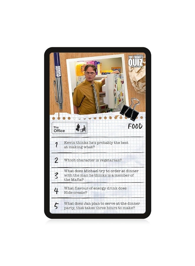 Top Trumps The Office: Quiz Games - Trivia Quiz - Games for Teenagers - Games for Adults - Great Travel Games and Road Trip Games - Trivia Outdoor Games- Family Games for Kids and Adults 2+ Players