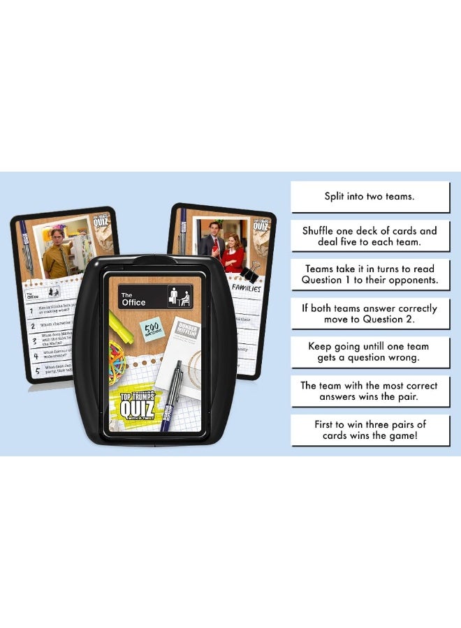 Top Trumps The Office: Quiz Games - Trivia Quiz - Games for Teenagers - Games for Adults - Great Travel Games and Road Trip Games - Trivia Outdoor Games- Family Games for Kids and Adults 2+ Players